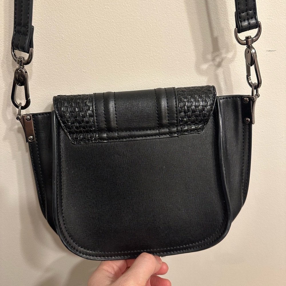 Dirty Ballerina Black Woven Crossbody Bag with Fringe - Picture 10 of 14